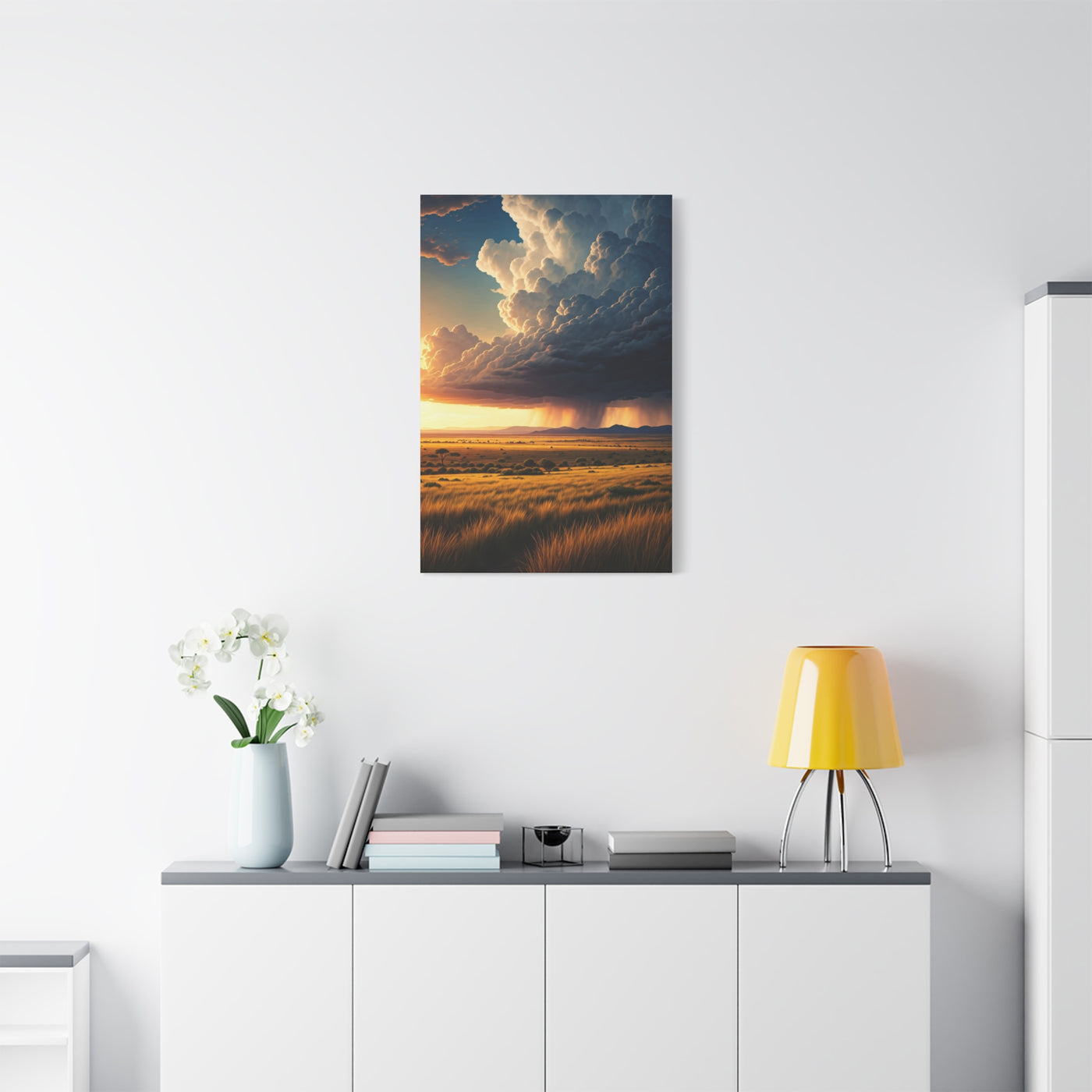 Storm Horizon Over Savannah Plains Wall Art & Canvas Prints