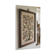 Framed Folk Tree Embroidery Study Wall Art & Canvas Print