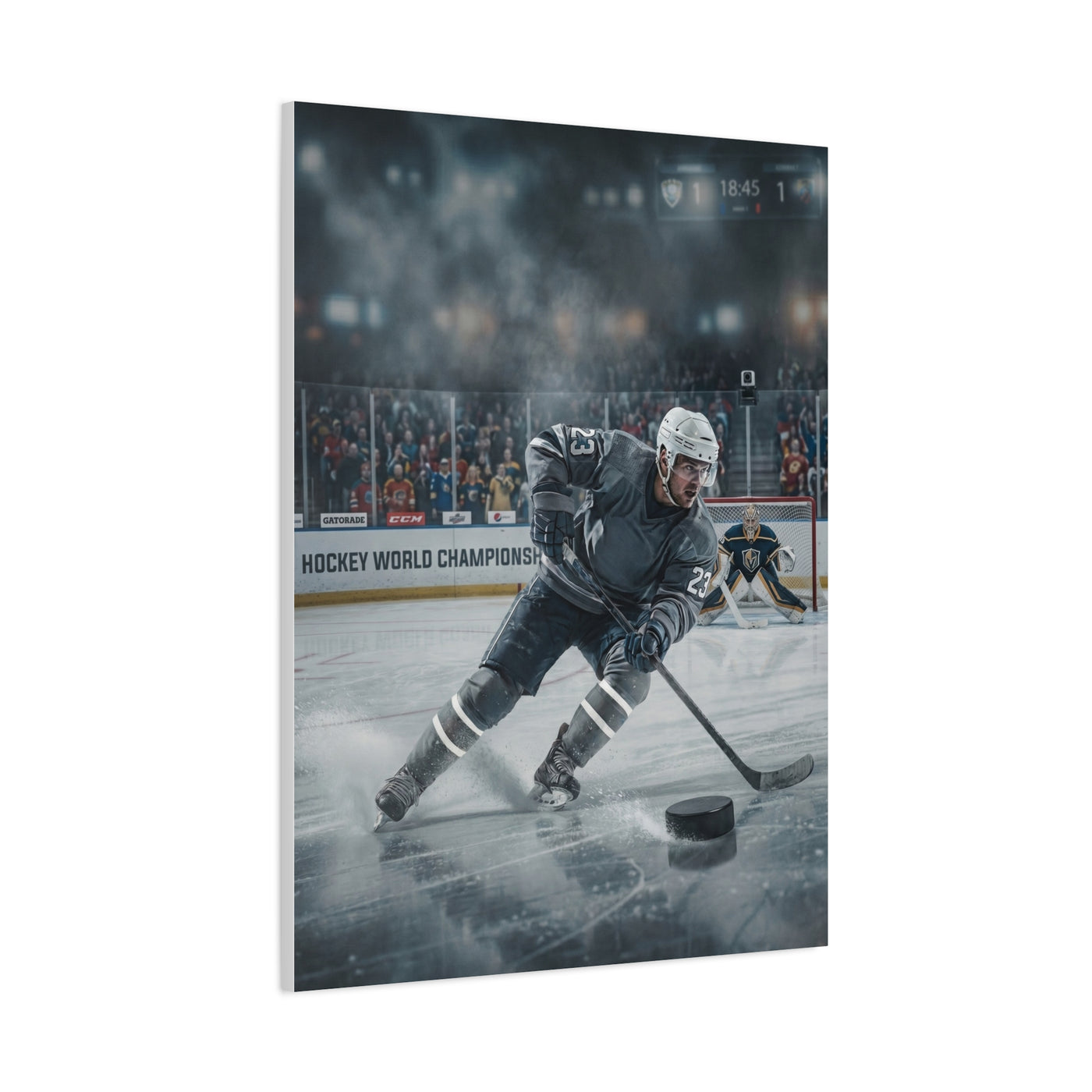 Championship Hockey Action Sports Wall Art & Canvas Print