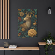 Art Deco Black and Gold Stag Wall Art & Canvas Print