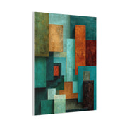 Layered Color Field Geometry Wall Art & Canvas Print