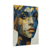 Geometric Gold Mask Portrait Wall Art & Canvas Print