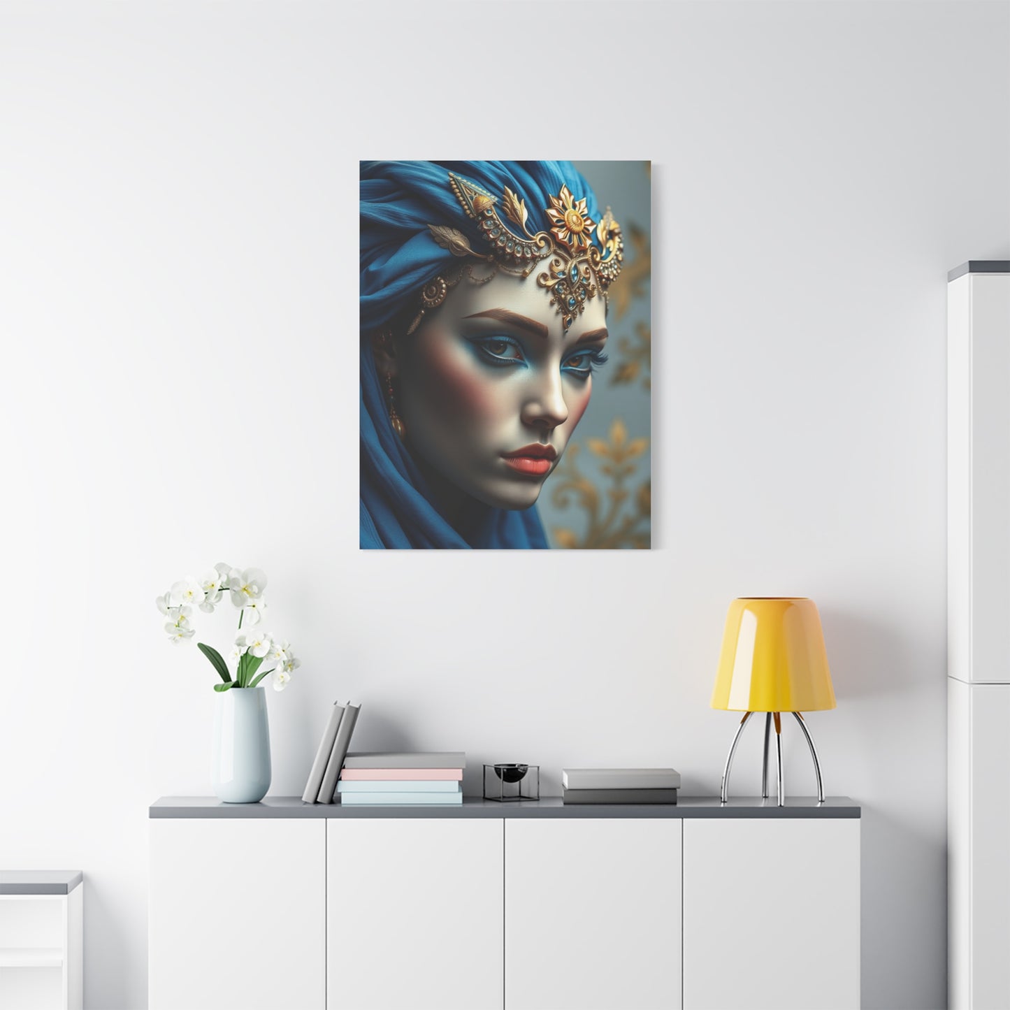 Blue & Gold Art Premium Gallery Wall Art & Canvas Print