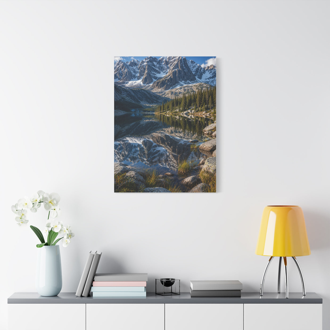 Rocky Mountain Alpine Reflection Wall Art & Canvas Print