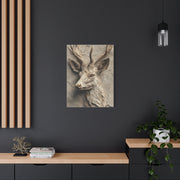 Rustic Stone Deer Relief Wall Art & Canvas Print