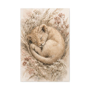 Sleeping Lion Cub Soft Neutral Wall Art & Canvas Print