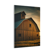 Twin Barn Structures in Evening Light Wall Art & Canvas Prints