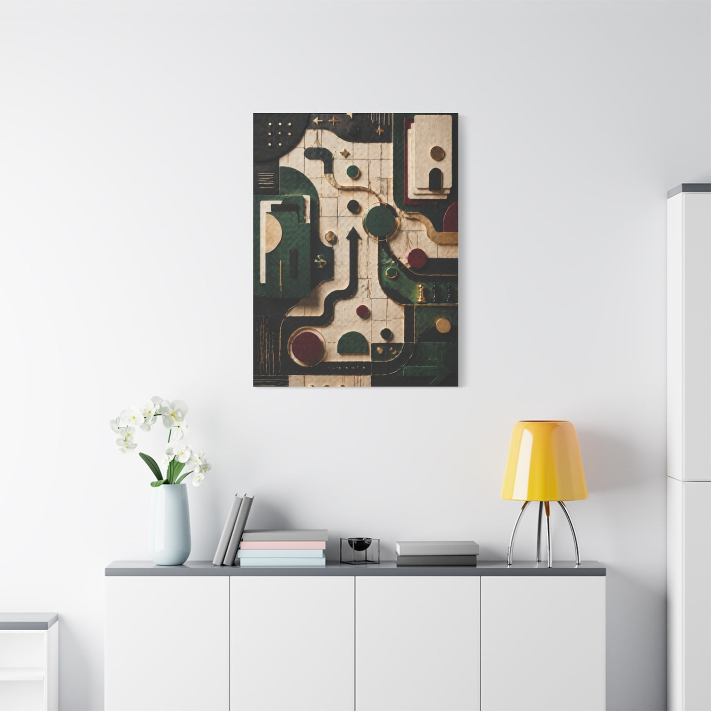 Strategic Pathway Abstract Composition Wall Art & Canvas Print