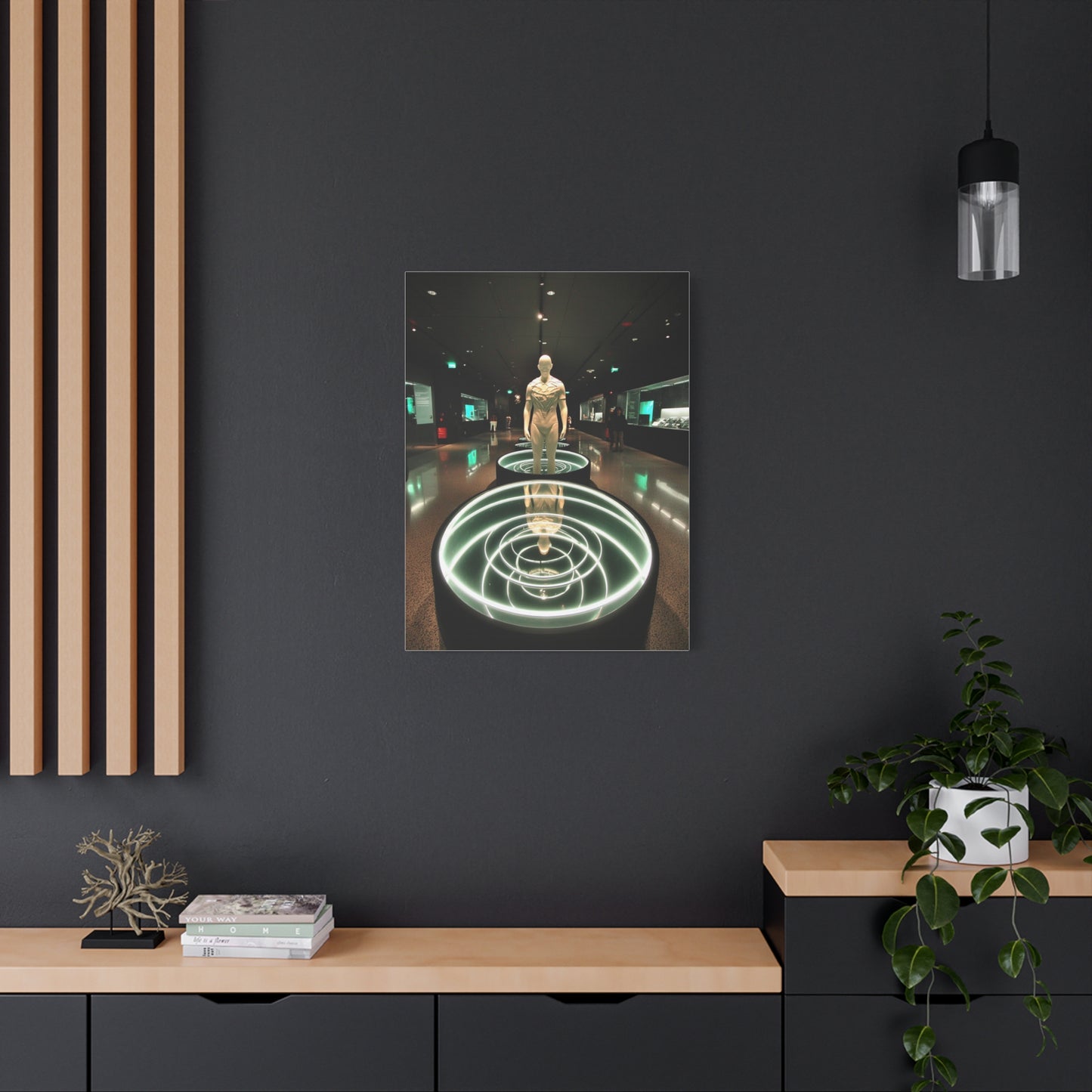 Cosmic Core Human Sculpture Wall Art & Canvas Print