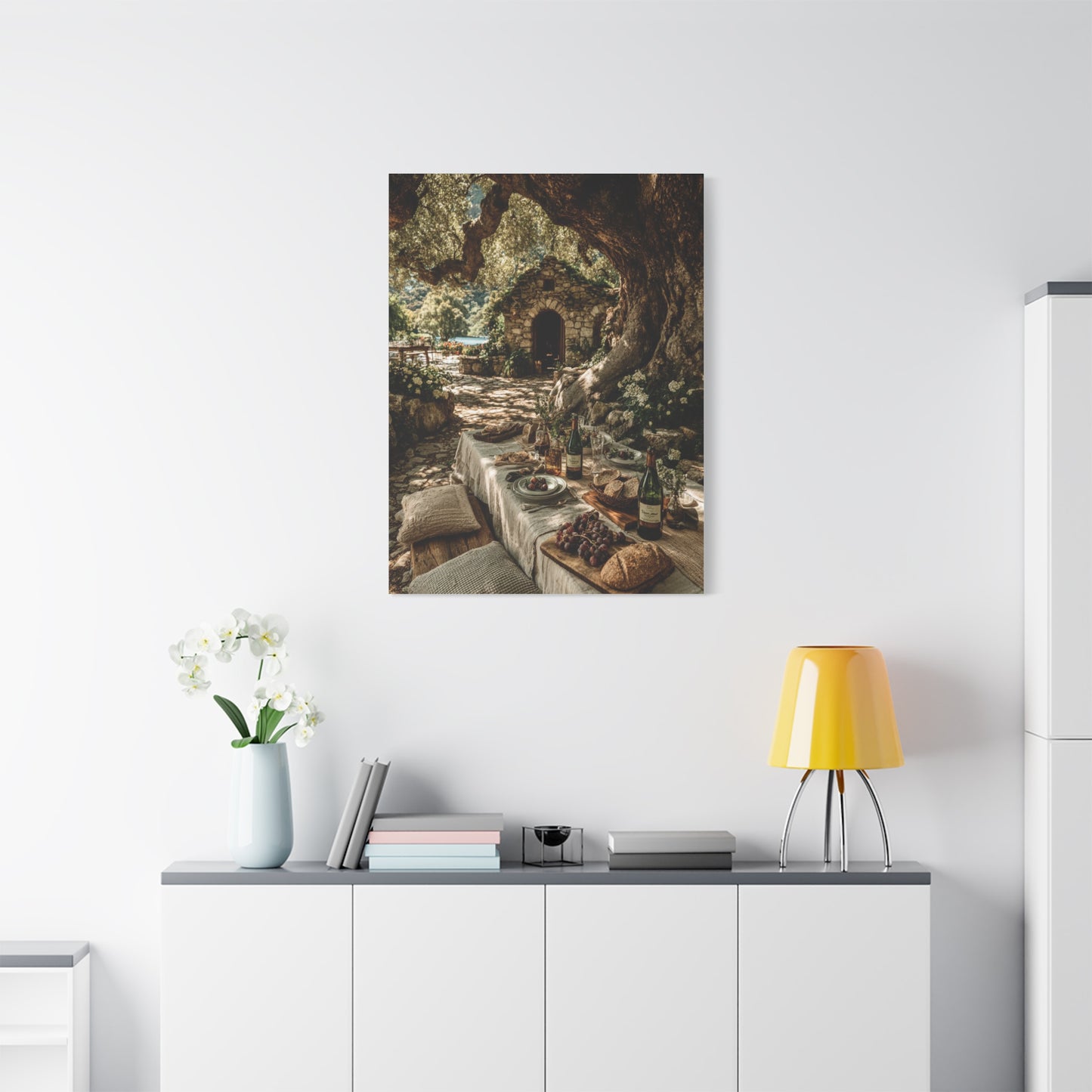 Olive Grove Countryside Lunch Wall Art & Canvas Print