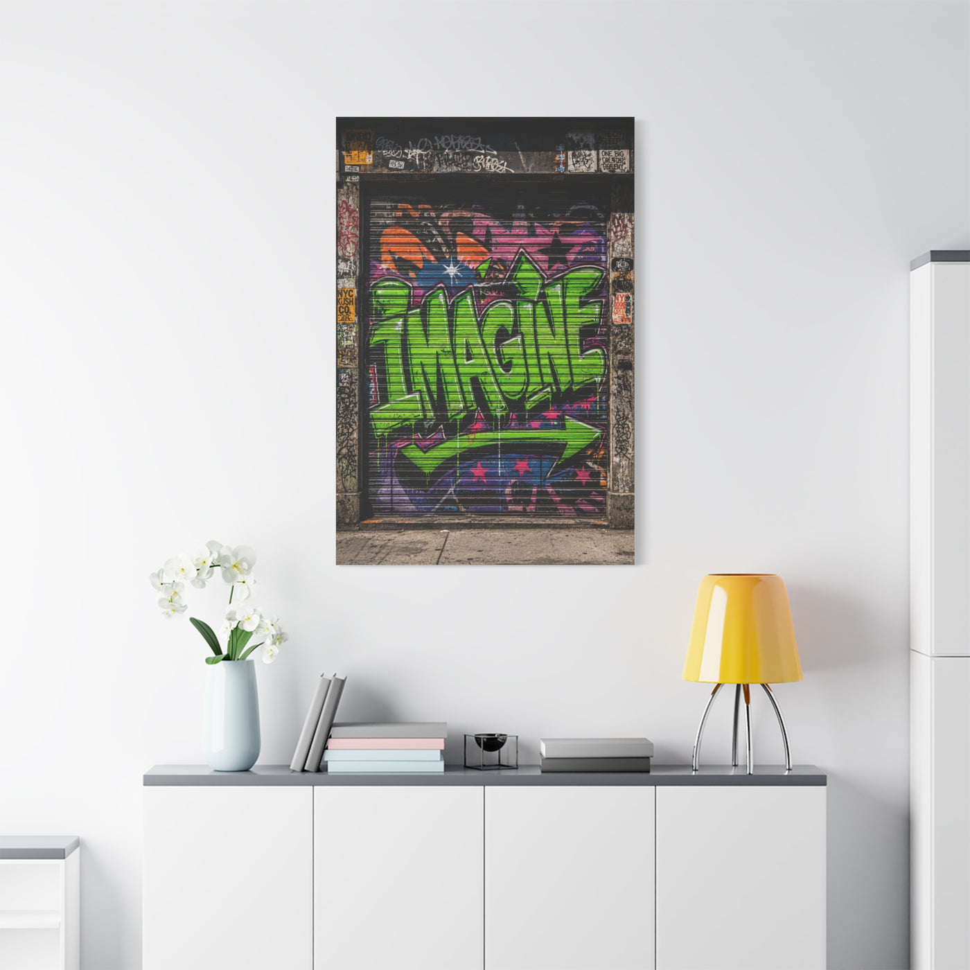 Urban Graffiti Statement Door Street Wall Art & Canvas Print