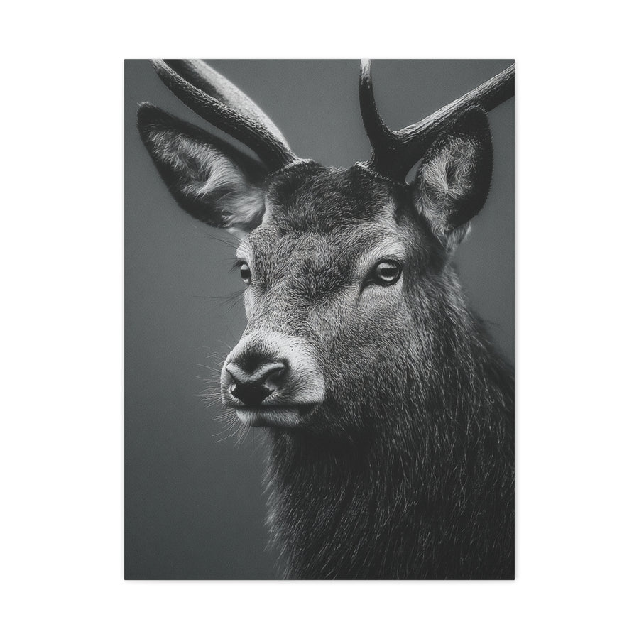 Highland Stag Moonlight Profile Wall Art & Canvas Print
