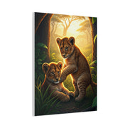Lion Cubs in the Jungle Glow Wall Art & Canvas Prints