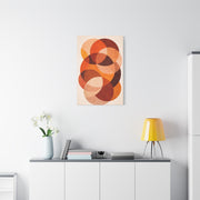 Overlapping Orange Circle Composition Wall Art & Canvas Print