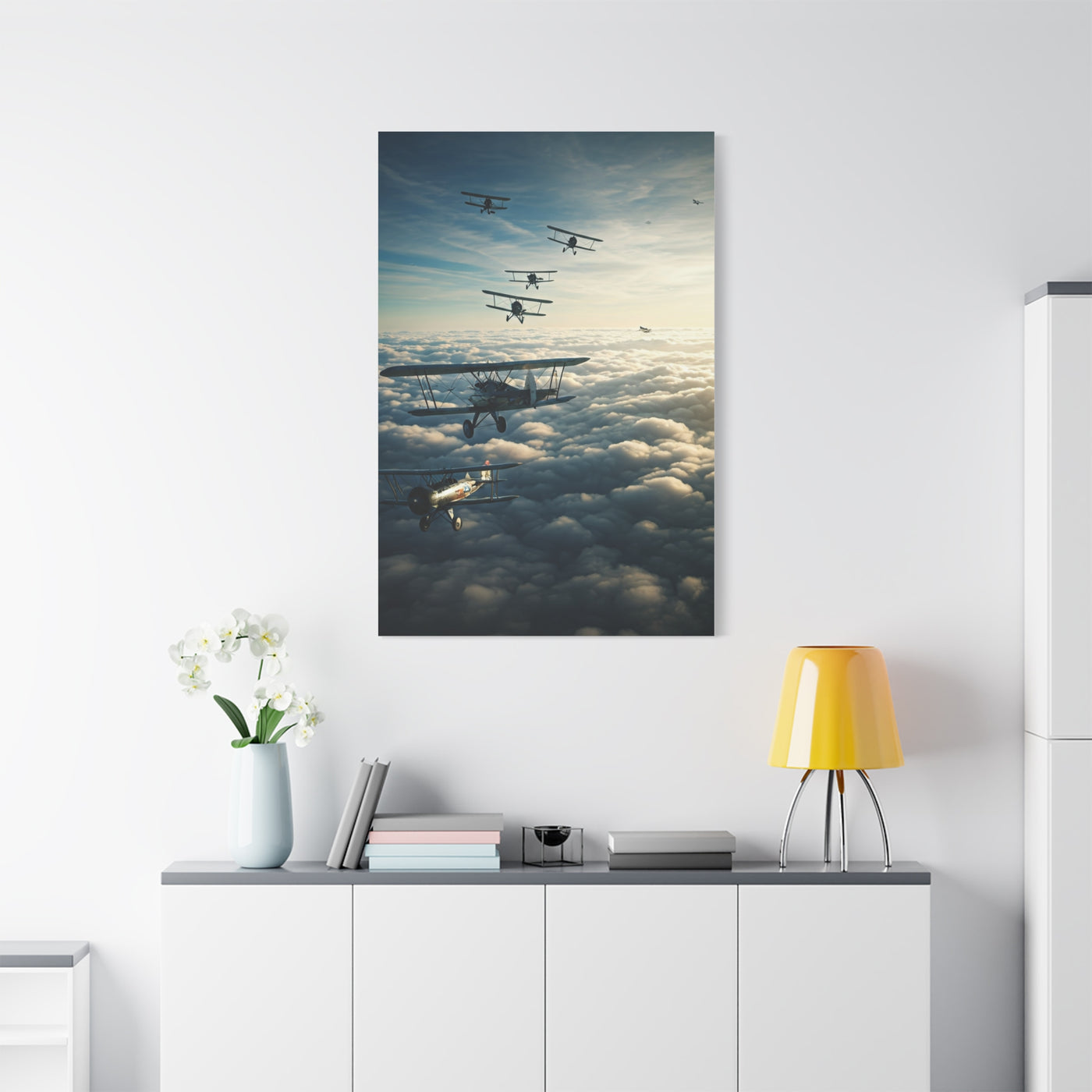 Vintage Biplane Squadron Flight Wall Art & Canvas Prints