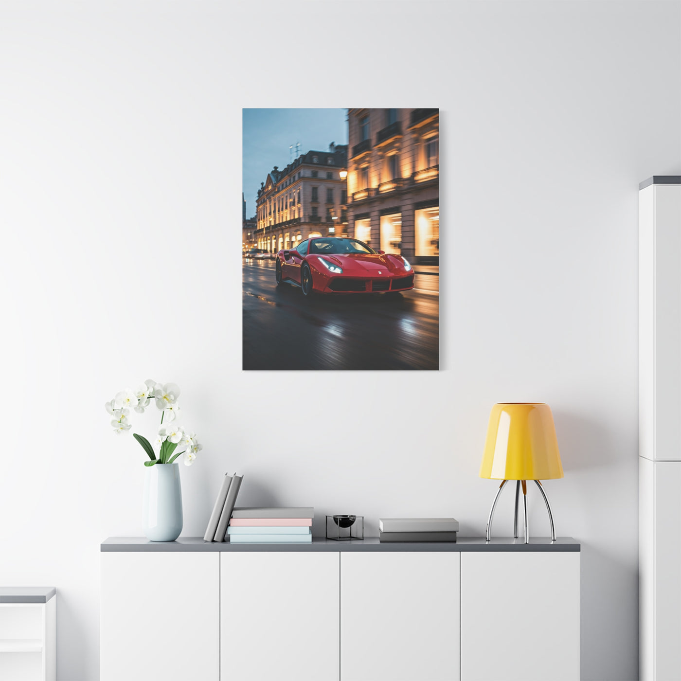 Ferrari 488 GTB Downtown Street Presence Wall Art & Canvas Prints
