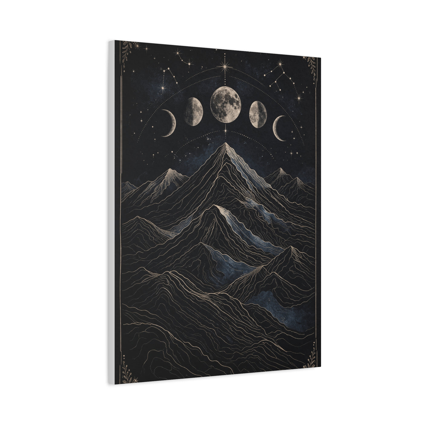 Mystical Moonlit Mountain Contours Wall Art & Canvas Print