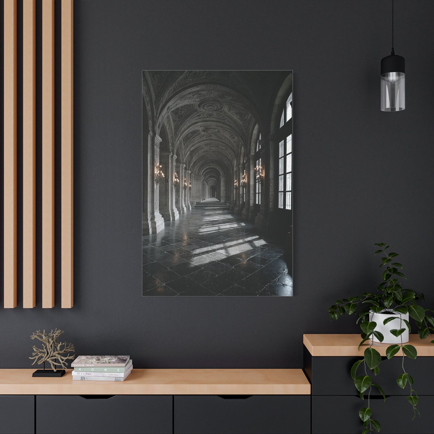 Grand Architectural Corridor Wall Art & Canvas Print