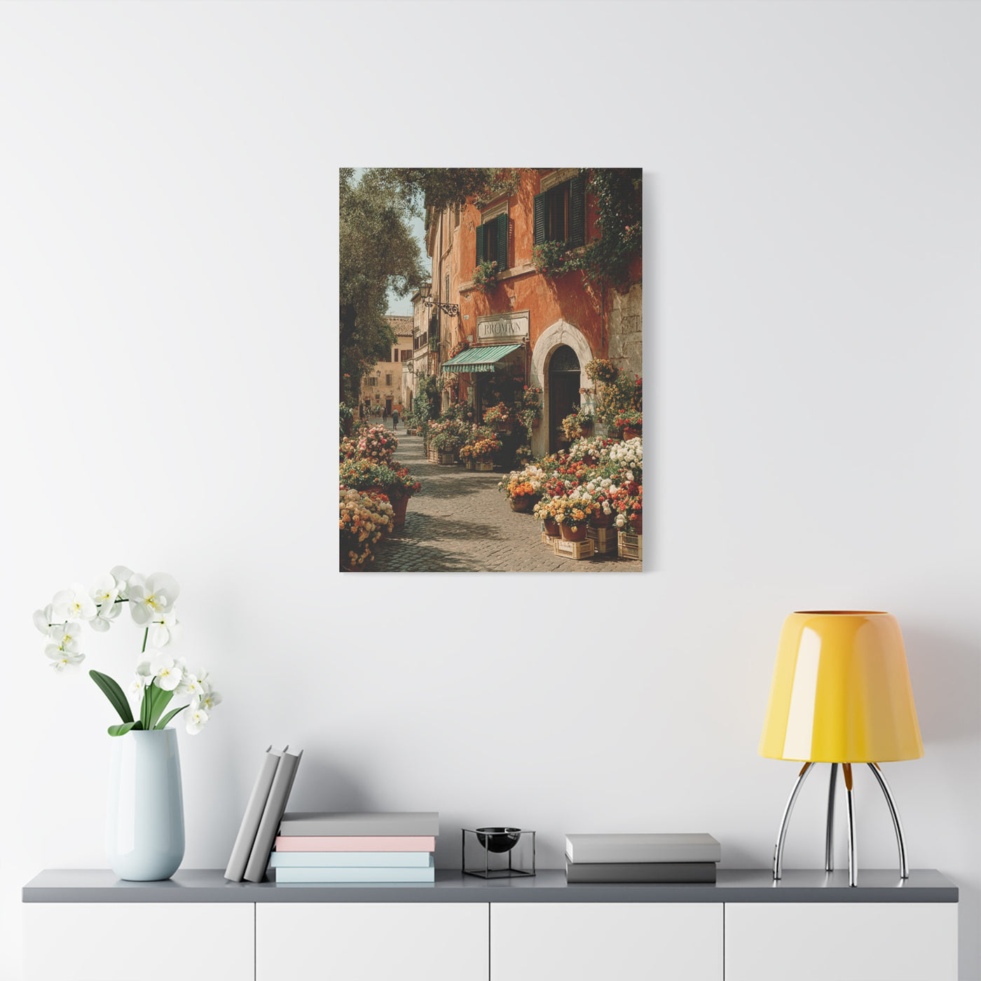 Italian Flower Market Street Wall Art & Canvas Print
