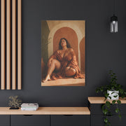 Boho Body-Positive Seated Portrait Wall Art & Canvas Print
