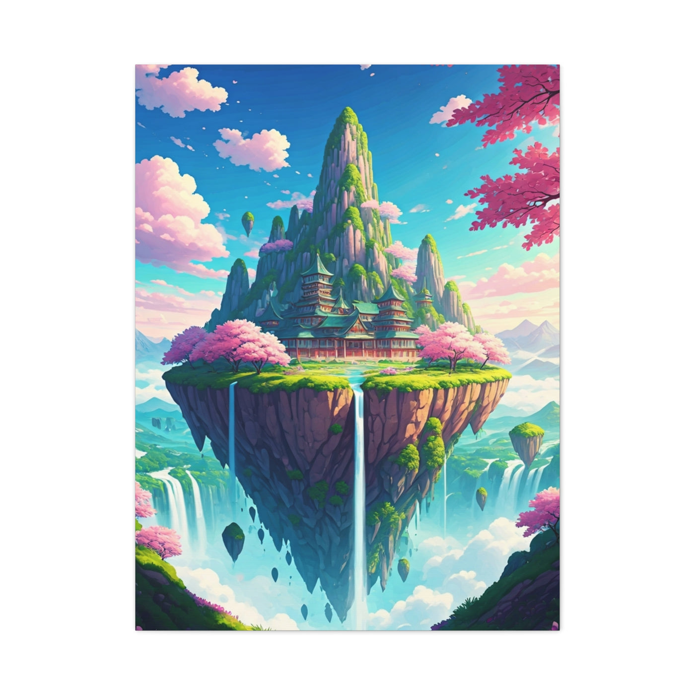 Floating Mountain Sanctuary Wall Art & Canvas Prints