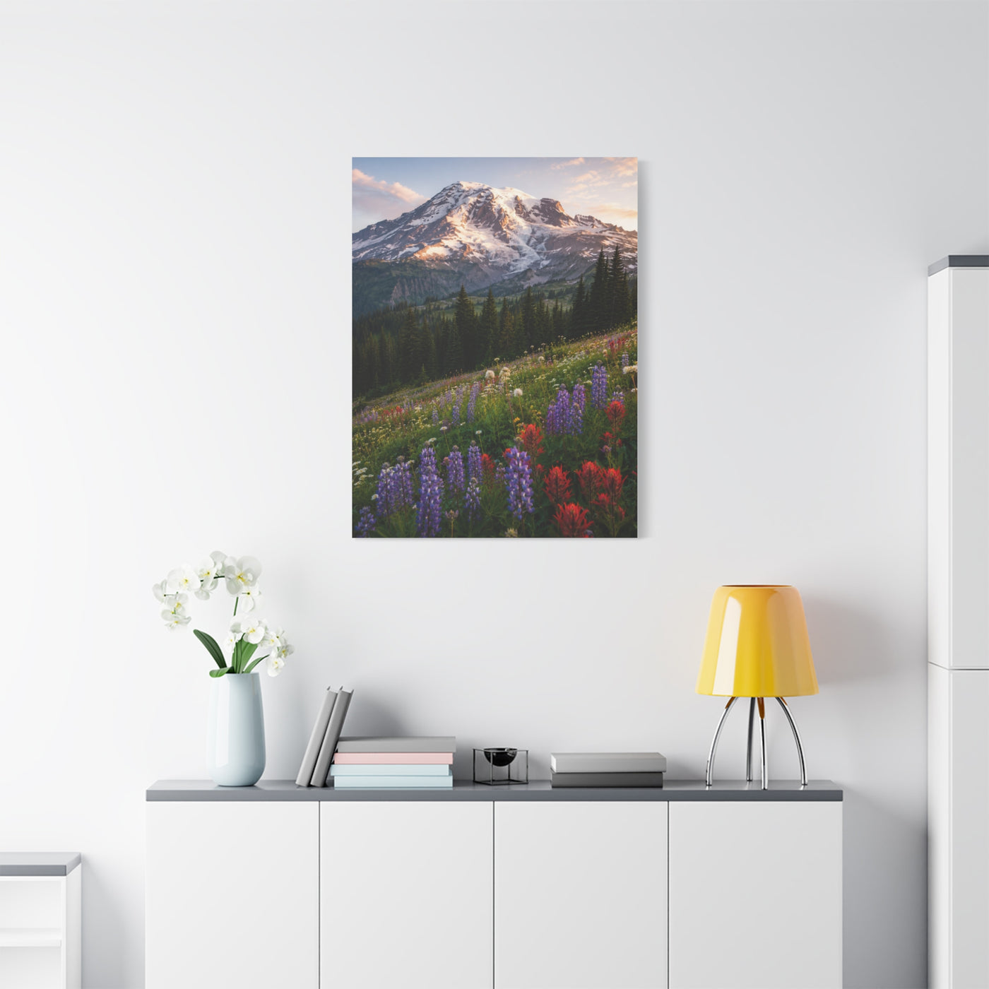 Mount Rainier Wildflower Meadow Wall Art & Canvas Print