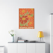 Retro Botanical Orange Flower Poster Wall Art & Canvas Print