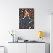 Scandinavian Folk Mermaid Charm Wall Art & Canvas Print