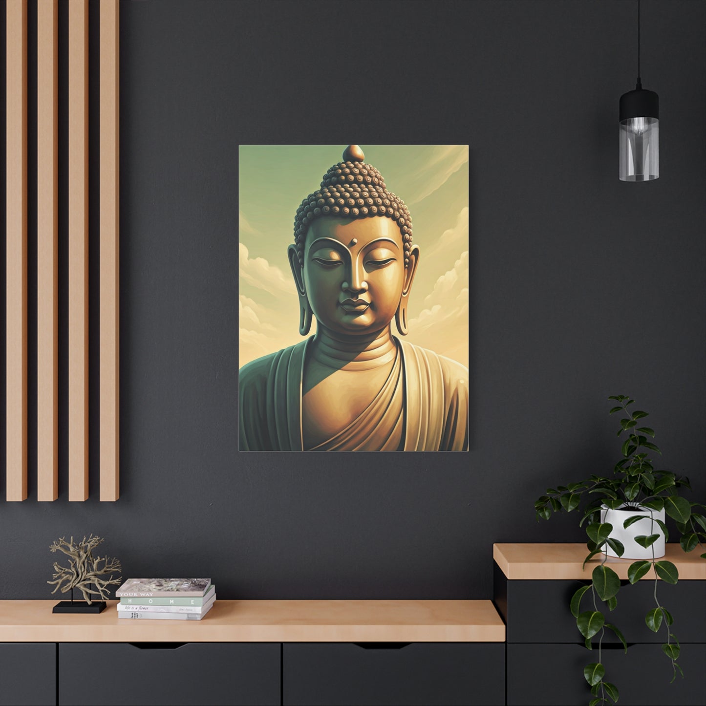 Peaceful Enlightenment Buddha Portrait Wall Art & Canvas Prints