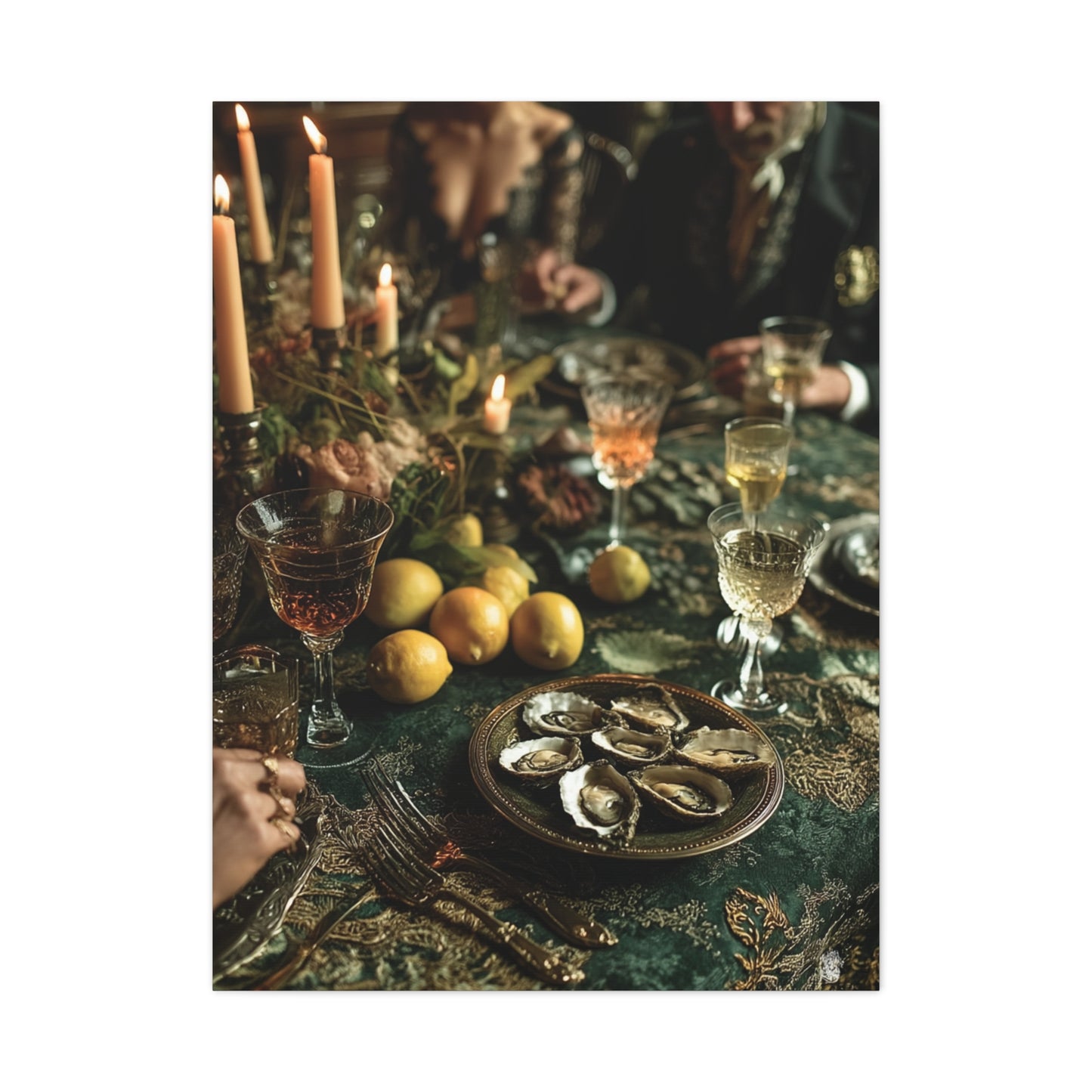 Elegant Dinner Party Table Scene Wall Art & Canvas Print