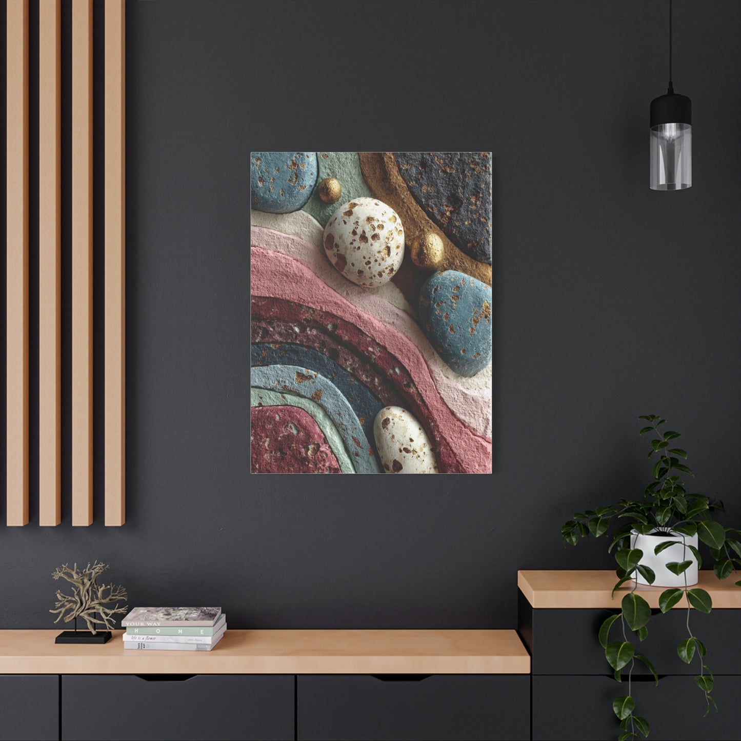 Layered Mineral Stone Abstract Wall Art & Canvas Print
