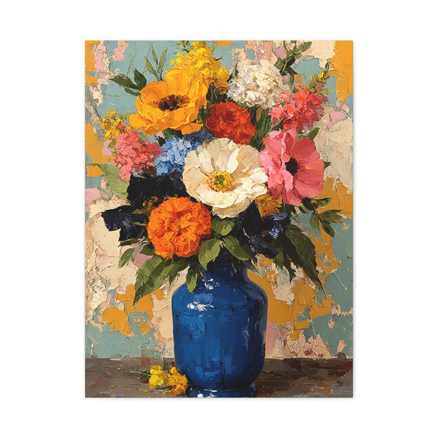 Expressive Floral Vase Composition Wall Art & Canvas Print