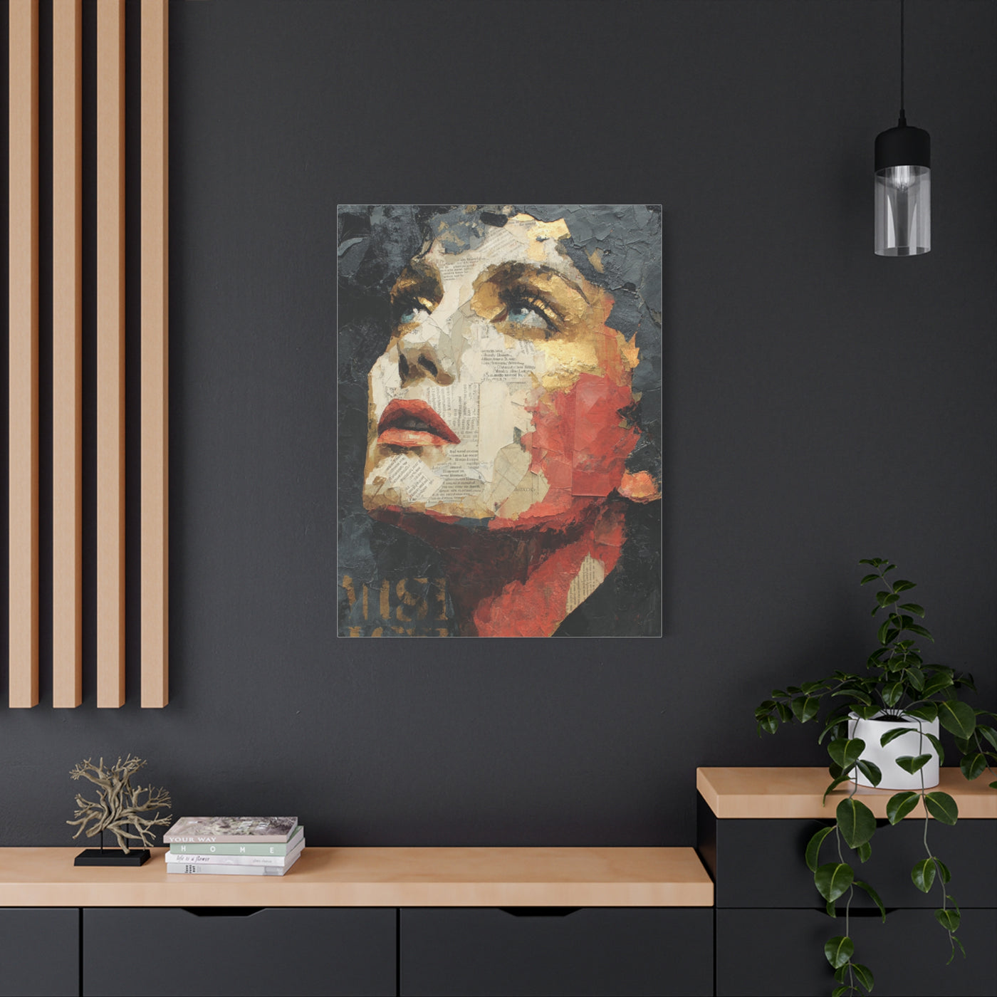 Editorial Collage Female Portrait Wall Art & Canvas Print