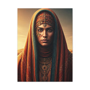 Desert Veil Woman Portrait Wall Art & Canvas Prints
