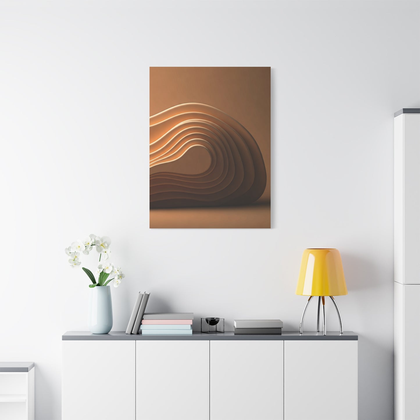 Sculpted Bronze Wave Form Wall Art & Canvas Prints