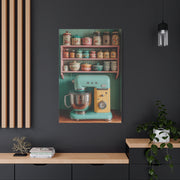 Vintage Pastel Kitchen Mixer Display Wall Art & Canvas Print