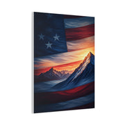 Mountain Horizon American Flag Tribute Wall Art & Canvas Prints