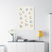 Botanical Alphabet Nursery Wall Art & Canvas Print