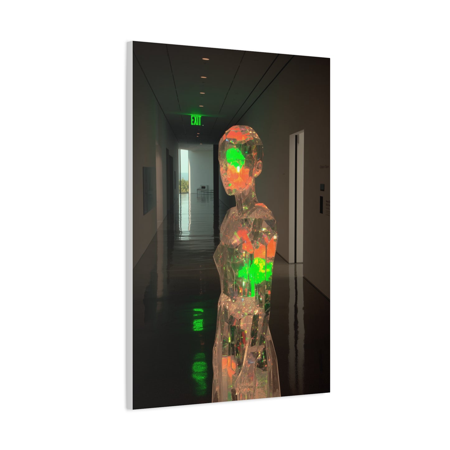 Luminous Crystal Figure Installation Wall Art & Canvas Print