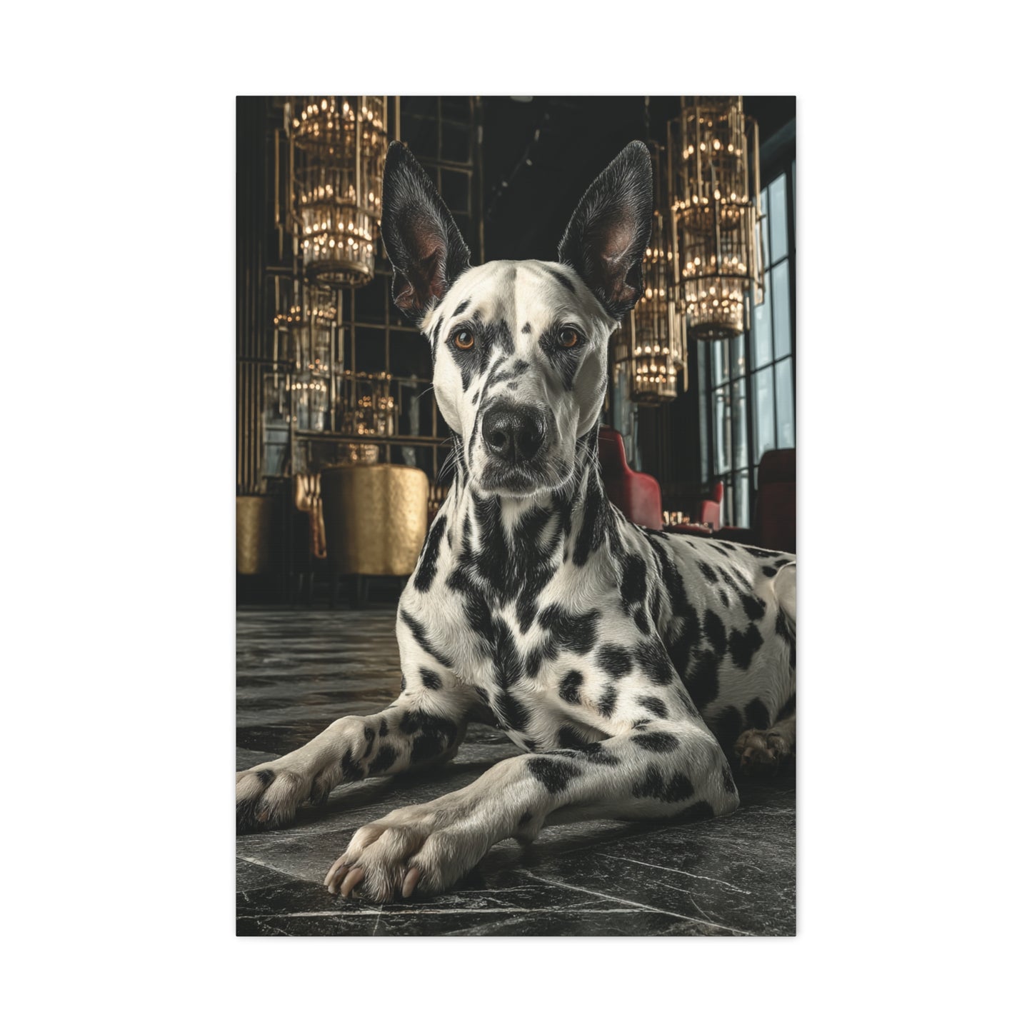 Dalmatian Luxury Lounge Portrait Wall Art & Canvas Print
