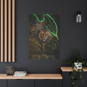 Neon Jungle Tiger Luxe Statement Tropical Wall Art & Canvas Print