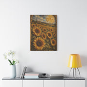 Architectural Mosaic Sunflower Field Wall Art & Canvas Print