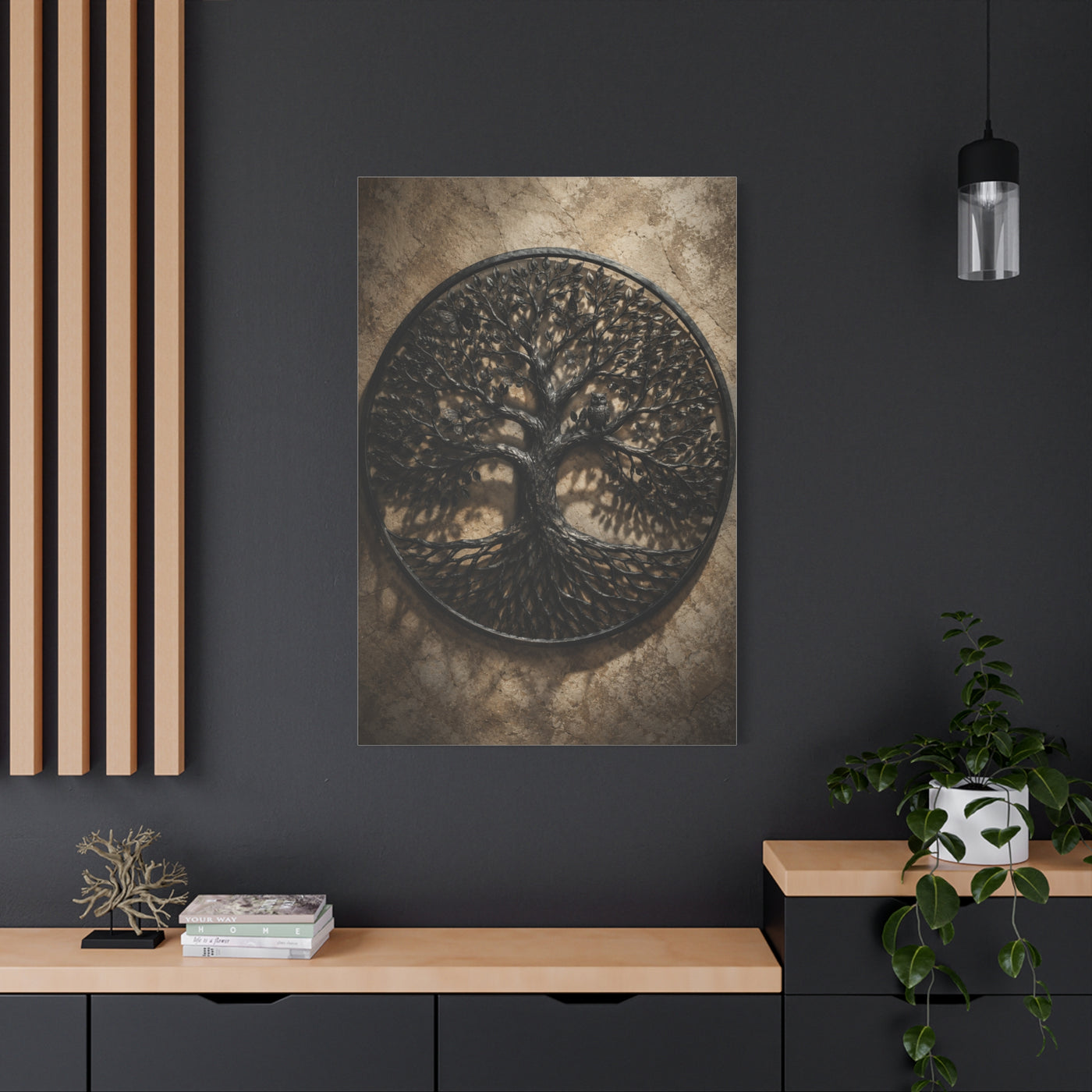 Metal Tree of Life Sculptural Relief Trees Wall Art & Canvas Print