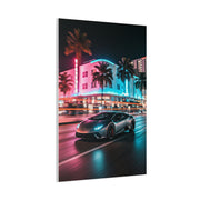 Lamborghini Huracán Neon Miami Nights Wall Art & Canvas Prints