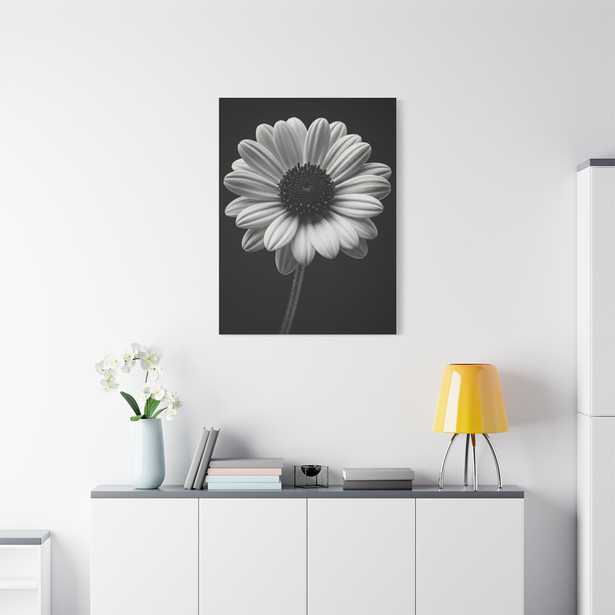 Bold Daisy Contrast Portrait Wall Art & Canvas Prints