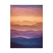 Layered Sunset Mountain Landscape Wall Art & Canvas Print