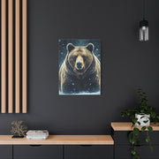 Winter Storm Grizzly Bear Portrait Wall Art & Canvas Prints