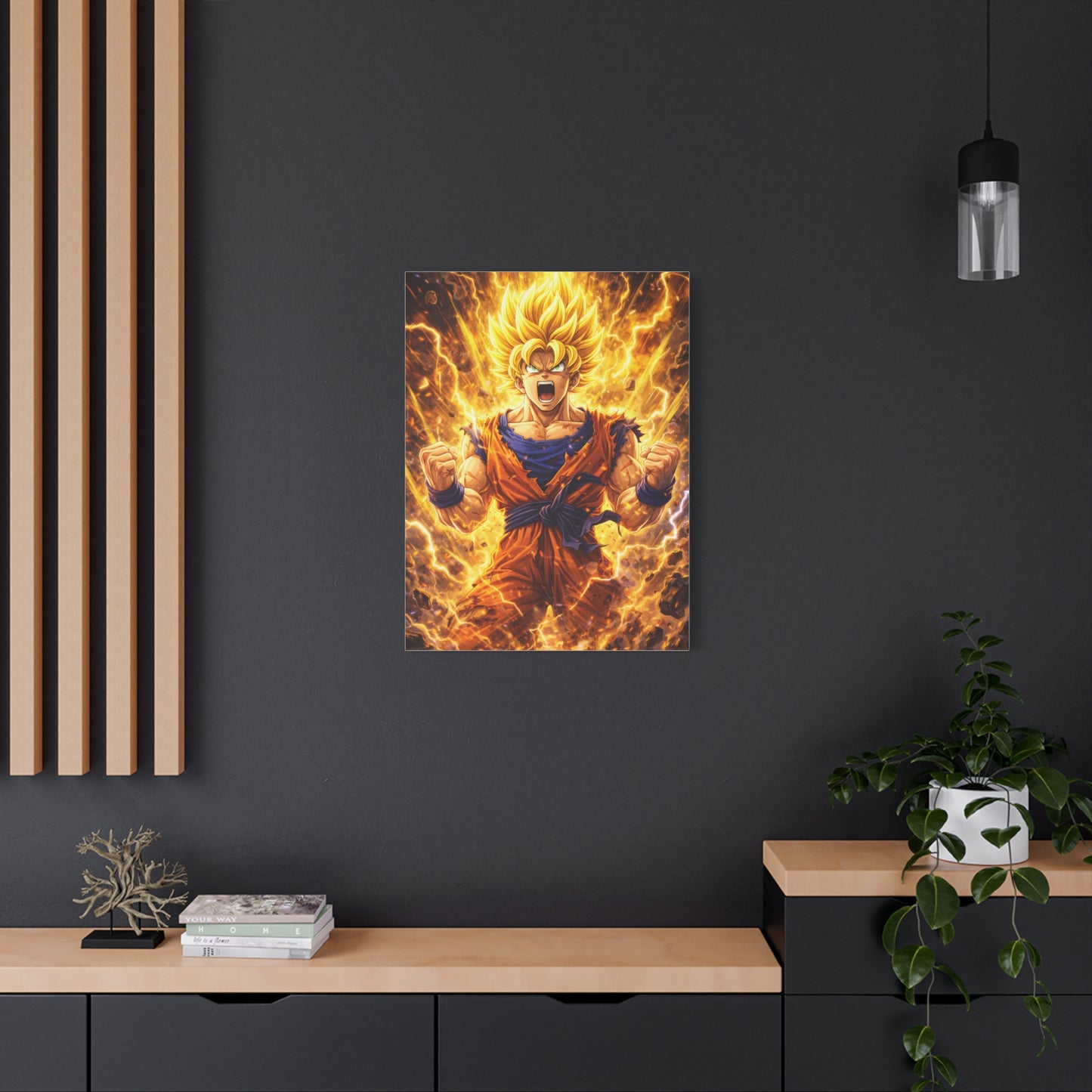 Goku Super Saiyan Power Awakening Wall Art & Canvas Print