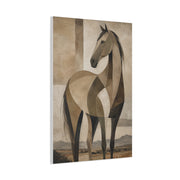 Geometric Horse Modern Ranch Study Wall Art & Canvas Print