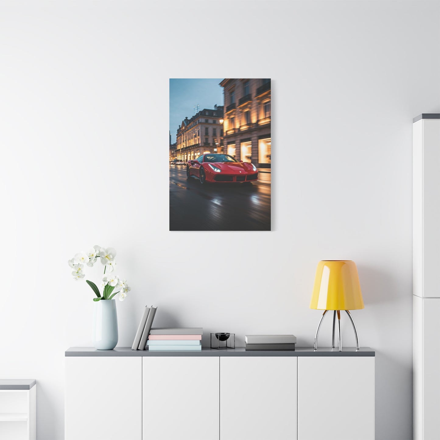 Ferrari 488 GTB Downtown Street Presence Wall Art & Canvas Prints